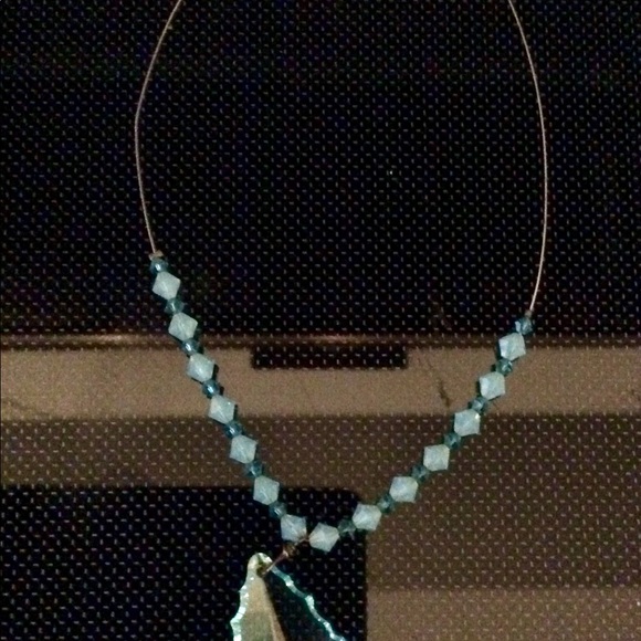 Artisan made aqua floating pendant - Picture 3 of 3